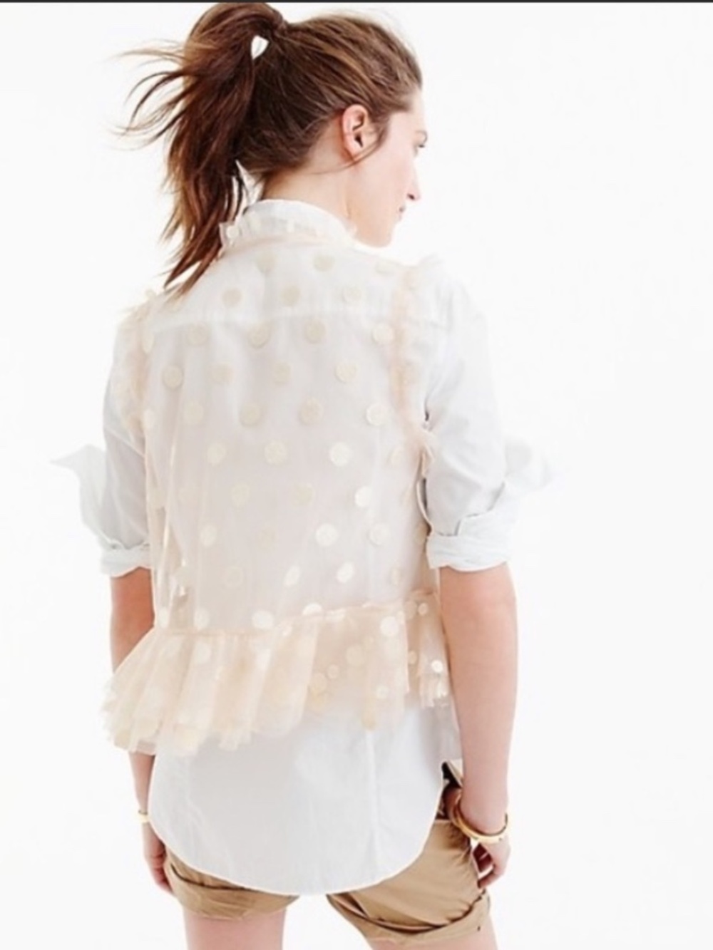 J.Crew Collection Polka-Dot Tulle Vest - EUC - Picture 5 of 13